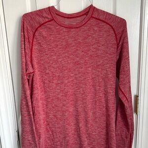 Lululemon Men's Red Athletic Long Sleeve Shirt